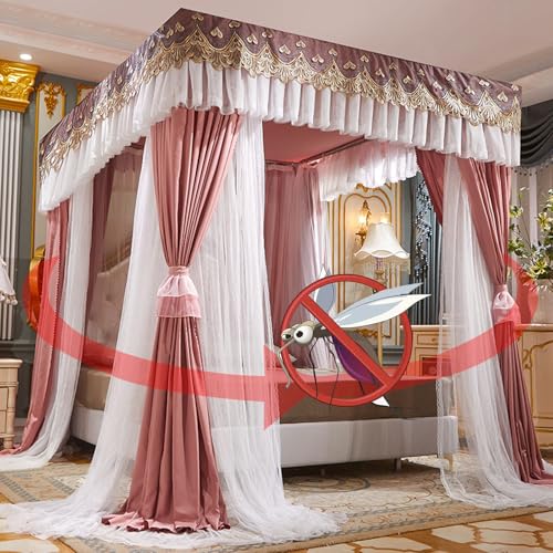 Mosquitera Princess Wind para dormitorio elegante con dosel de doble capa 8
