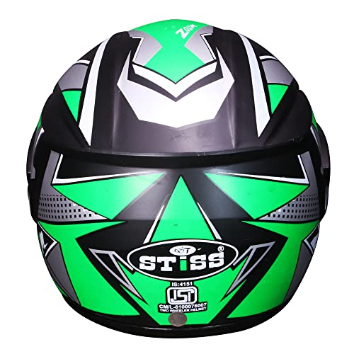 Image of Stylish Green Color Full Face Shield Helmet for Men and Women (Green)