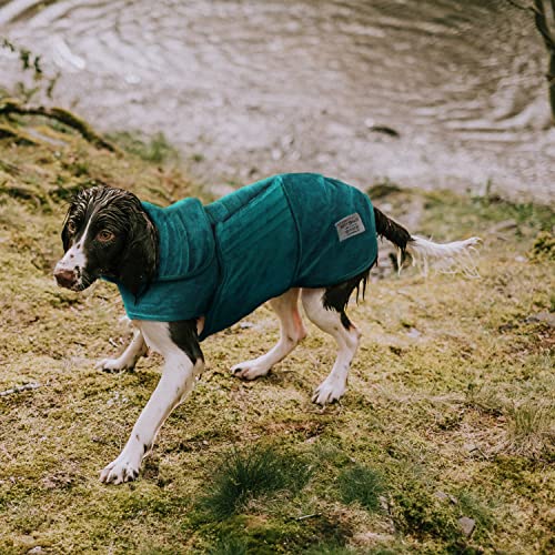 Mutt and Bailey Dog Drying Coat, Microfibre Towel Robe Dressing Gown with Super Absorbent Double Layered Design - Image 3