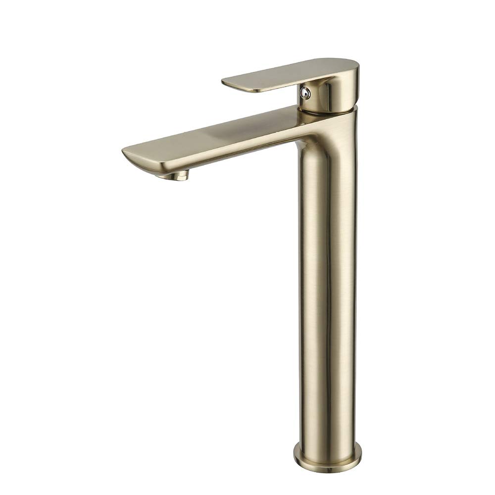 Robinet de lavabo moderne pour salle de bain d'hôtel et suite parentale chic en or