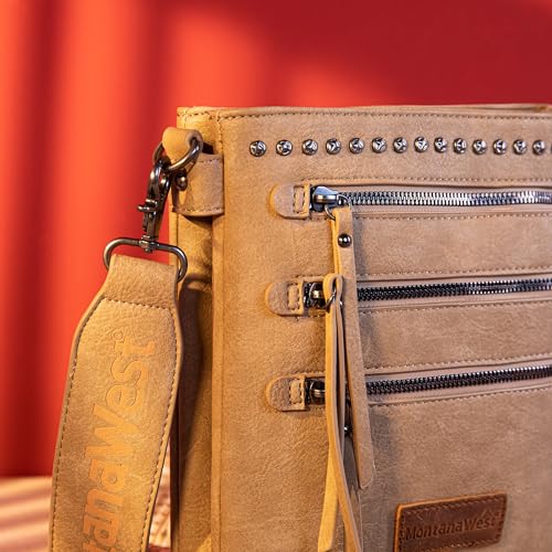 Image of Montana West Crossbody Bags for Women Multi Pocket Cross Body Bag Purses with Guitar Strap