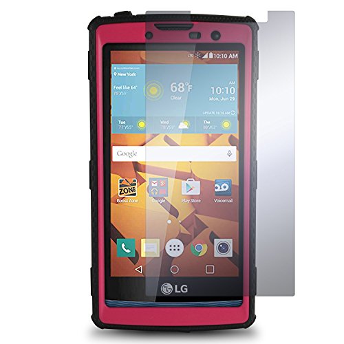 Volt 2 Case, Coveron® [Tank Series] Tough Hybrid Hard Armor Lcd Cover Protective Phone Case For Lg Volt 2 - (Pink & Black) #TOP1