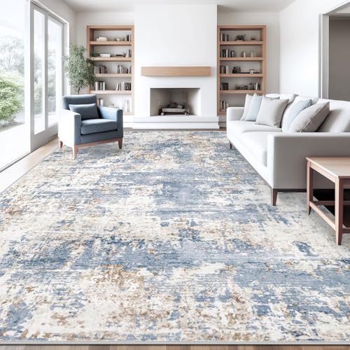 10x12 Area Rug for Living Room, Washable Modern Abstract Large