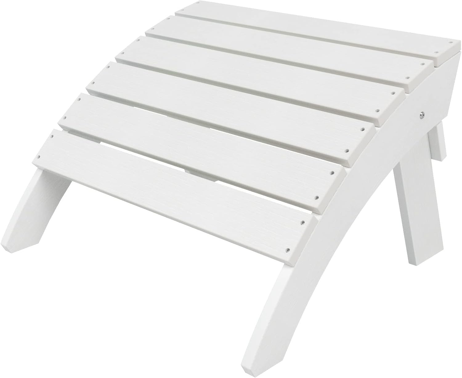 WestinTrends Tuscany Adirondack Ottoman, Real Wood Like Outdoor Ottoman for Patio, All Weather Poly Lumber Folding Ottoman Footrest for Adirondack Chair, Weathered Gray