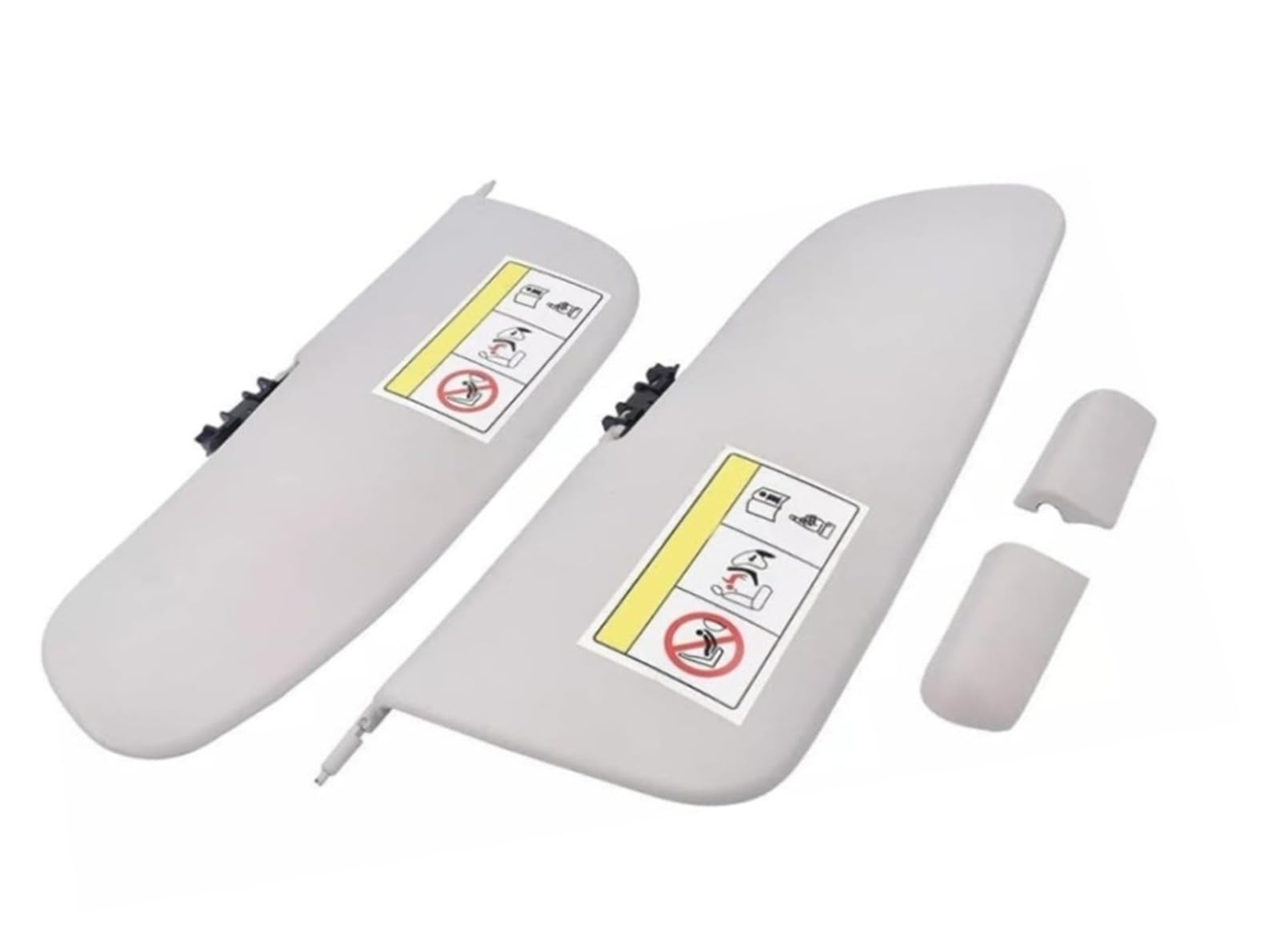 Replacement Sun Visors Set OEM 1613251480 Grey Plastic Interior Parts