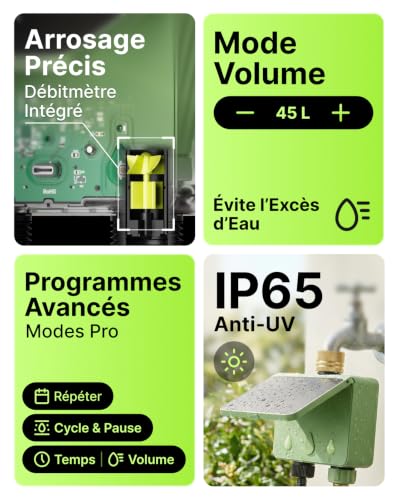 EZAIoT Programmateur Arrosage WiFi 2 Voies Solaire – vue 6