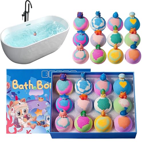 Lot de 12 boules de bain arc-en-ciel le coffret idéal à offrir aux amis et filles