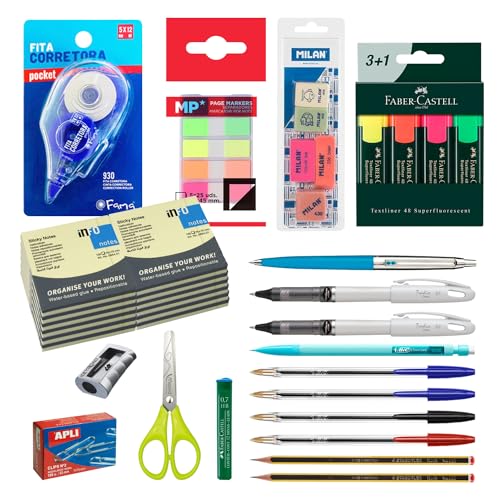 Papelivi   Lote Pack Set Teletrabajo de Material de Oficina Papelería   Básico   Vuelta al trabajo. Primeras Marcas