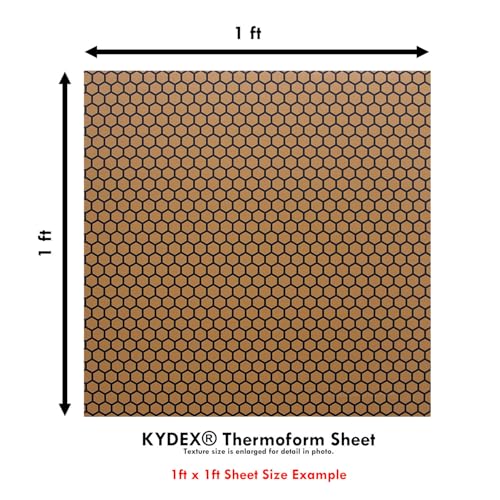 Image of KYDEX Thermoform Sheet - (Honeycomb Camo) - (Desert Fox /Black) - (12in x 12in) - (1 Sheet) - (for Holster Making, Cosplay, Hobby) - (USA Made)