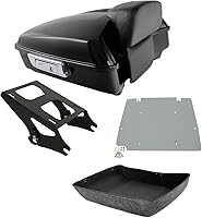 Vista 10 de TCMT - Caja de maletero de motocicleta modificada con respaldo para Harley Davidson 2014-2025 Touring CVO Road King Road Glide Street Glide Electra