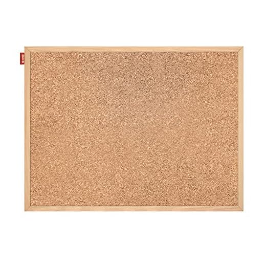 Memobe Cork Pin Board 120 x 90 cm - Pin Board Cork Board with Wooden Frame - Cork Board for Photo Hanging, Notes - Cork Wall Natural Cork Surface - Cork Board for Office - Cork Panels for The Wall