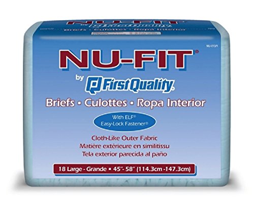 Prevail Nu-Fit Adult Diapers - Large 72/cs