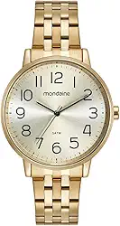 Kit Relógio Feminino Dourado Mondaine Com Semi-joias 32599LPMKDE1K1