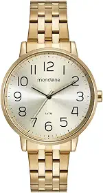 Kit Relógio Feminino Dourado Mondaine Com Semi-joias 32599LPMKDE1K1