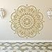 Or Mandala Stickers muraux pour chambres Style Bohème Mandala Lotus Decal Fleur Mur Art Yoga Studio Stickers Wall Sticker A3 57x59 cm