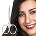Eyebrow Scissors and Eyebrow Brush by AUMELO - Eyelash Extensions Shaping Curved Craft Stainless Steel Scissors for Your Beauty