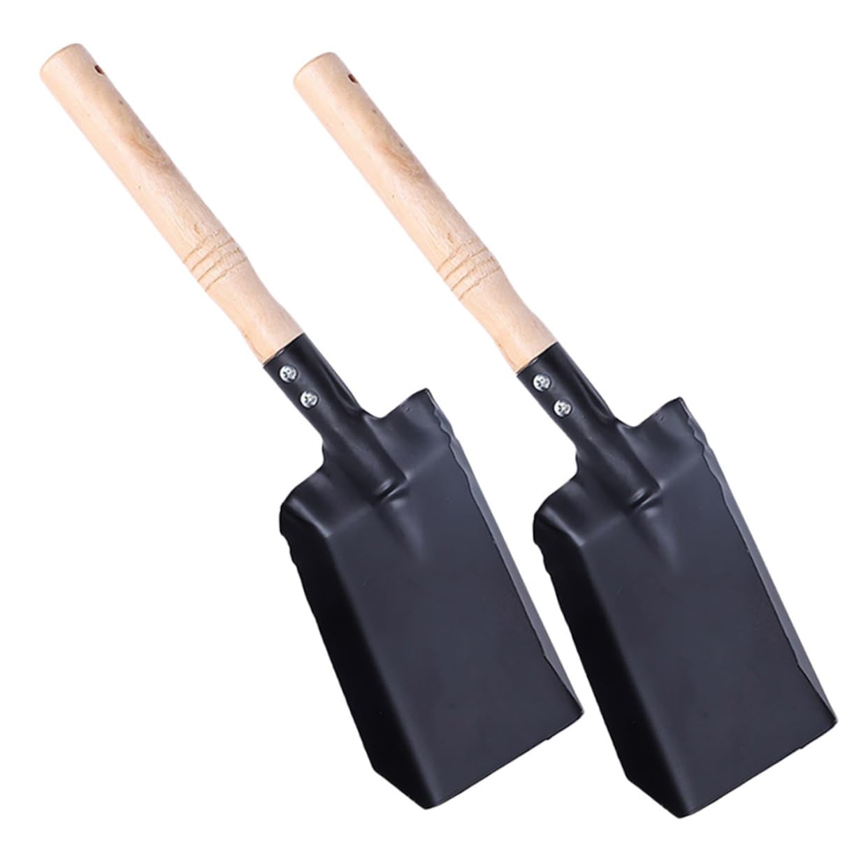 Gogogmee 2Pcs Durable Garden Shovel Iron Tools for Easy Planting and Weeding Portable Outdoor Spade for Tough Soil and Efficient Gardening for Home Use