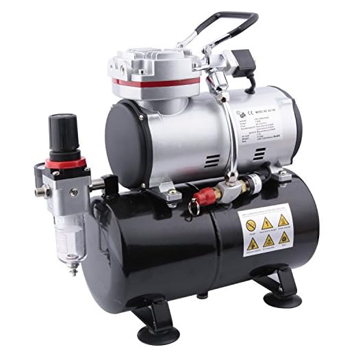 Compresor de aerógrafo Fengda FD-189 con calderín / regulador de presión / 4 bar / parada automática