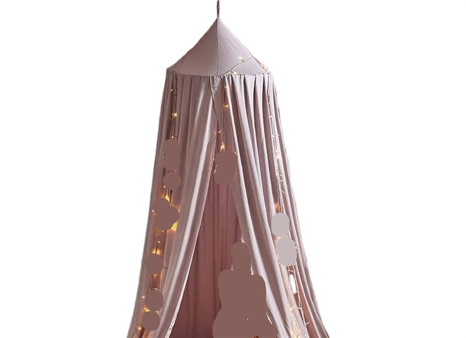 CGUOHU Mosquito Net Bed Canopy Curtain Tent Hanging Round Play Room Decor For Bed(Pink)