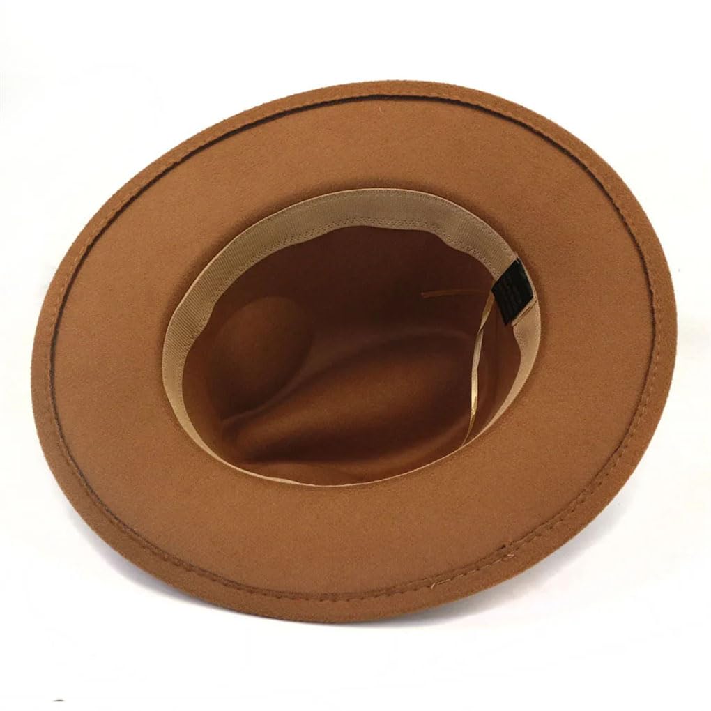 Cappello Fedora Jazz da donna, in feltro, a tesa larga, per feste, stile vintage