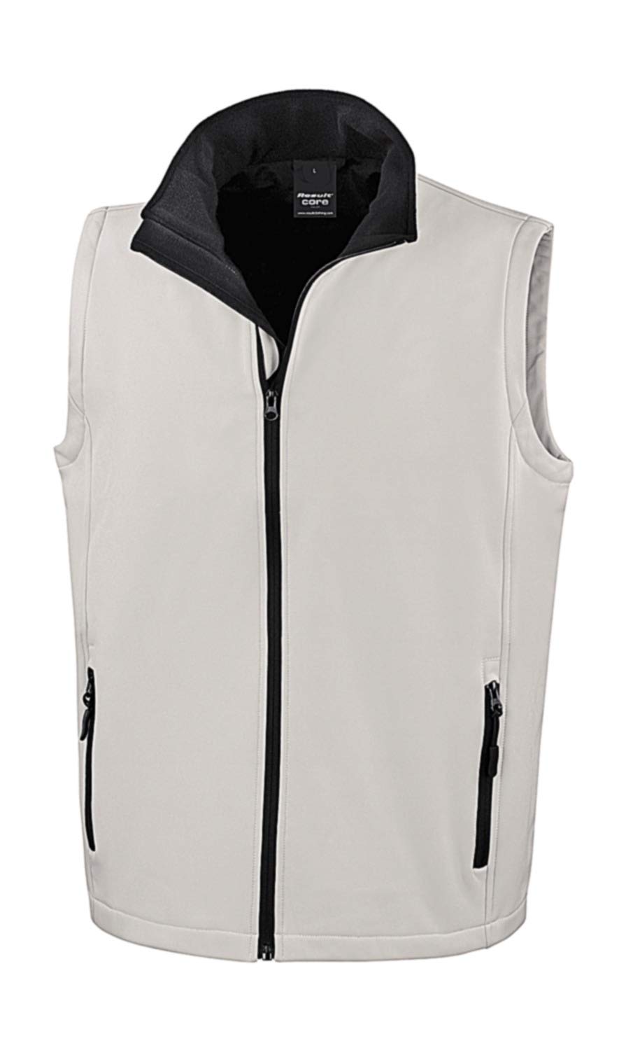 Result Men's CORE Printable Bodywarmer Jacket, White (WHI/Blk), Medium