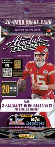 2025 Panini ABSOLUTE Football Factory Sealed HUGE JUMBO FAT CELLO Pack with (20) Cards Including (3) EXCLUSIVE BLUE PARALLELS! Look for Kabooms Autographs Memorabilia Rookies Parallels & Inserts!