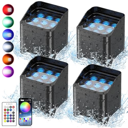 Rechargeable Battery Powered Uplights Waterproof 9X18W LED
