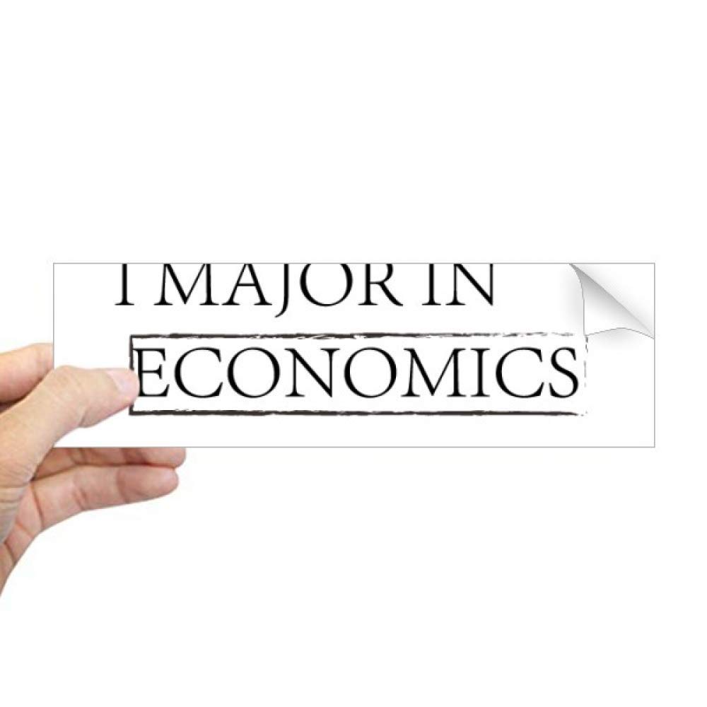 Sticker rectangulaire citation I Major In Economics pour fenêtre