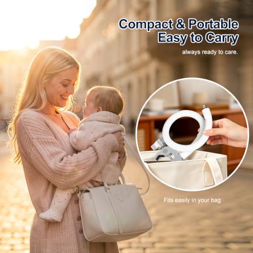 Image of Flexible Baby Monitor Mount for HelloBaby HB6550 / HB6560 /HB6240 /HB6148 /HB6339 /HB66 /HB65 /HB40, ANMEATE SM935E, 15.75 inch Gooseneck Arm with Heavy Duty Metal Crab for Hello Baby Monitor,Camera NOT included