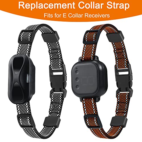 Replacement Collar For Shock Training Bark Collar, Heavy Duty Dog Collar Replacement, Reflective Adjustable Replacement Strap, Soft Nylon Collar Belt Fits For E Collar Wireless Dog Fence Receivers #TOP3