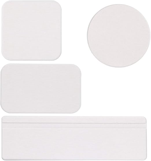OwnMy Set of 4 Water Absorbent Diatomite Drink Coasters, Diatomaceous Earth Soap Holder Water Drying Soap Saver Dish Toothbrush Soap Drink Coaster Set for Bathroom and Kitchen (White)