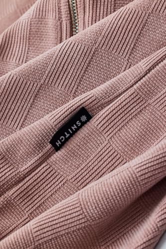 Image of SNITCH Men Casual Jacket | Regular Fit Textured Pattern With Lapel Collar & Full Sleeve | Polyester Blend Zip Closure For Everyday Street Style & Layering