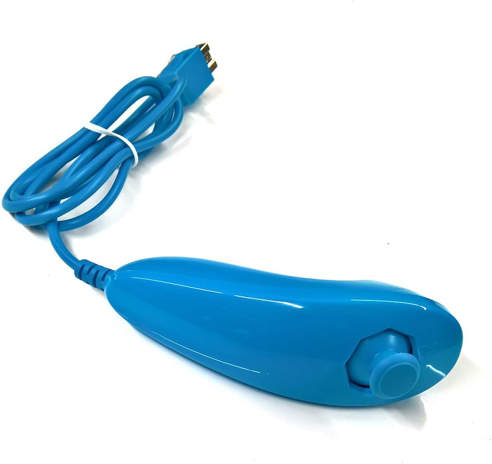 Nunchuck Controller Pack of 2 Sky Blue Replacement Nunchuk Controller for Wii and Wii U Video Game