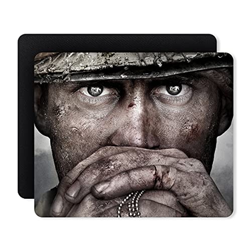 Image of Chiraiyaa Military Man Thinking Designer Printed Premium Mouse pad with Anti-Skid Base and Smooth Gliding (9 in x 7.5 in)