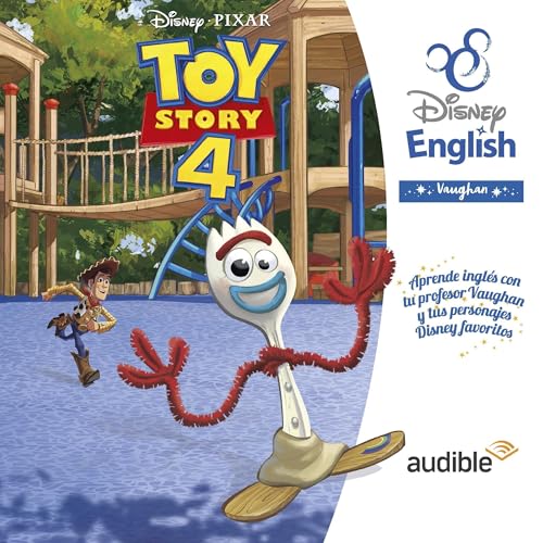 Diseño de la portada del título Toy Story 4 - Disney English Vaughan