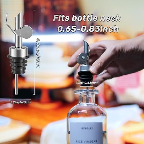 Boquilla de vertido de licor ponderada para coctelería y botellas de jarabe 4