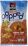 Quaker Popped Caramel Corn Gluten Free Rice Crisps 3.52 oz (Pack of 12)