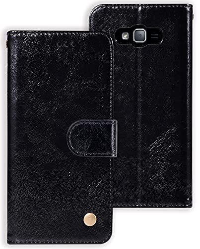 Zoeirc Case for Galaxy J2 Prime Case, Grand Prime G530/Grand Prime Plus Wallet Case, PU Leather Wallet Flip Phone Case Cover with Card Slots for Samsung Galaxy J2 Prime (Black)