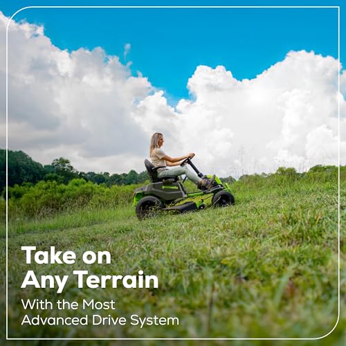 image for Greenworks PRO 80V 42” Electric Lawn Tractor, Riding Lawn Mower with