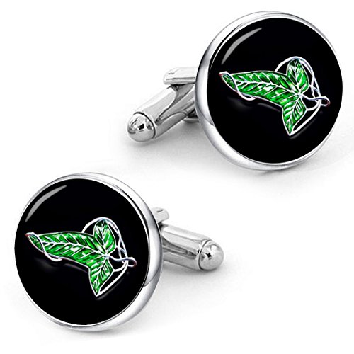 Kooer Elven Leaf Cufflinks Custom Personalized Cuff Links Handmade Wedding Cufflinks Jewelry Set