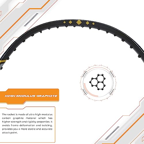 Image of Apacs Finapi 232 Xtra Power (40LBS, 100% Top Grade UHM Japanese Graphite) Extra Strong Professional Unstrung Badminton Racket with Free Full Cover (Black red)