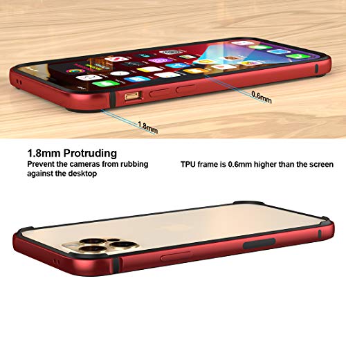 Funda iPhone 12 Pro carcasa metálica slim de tacto suave 5
