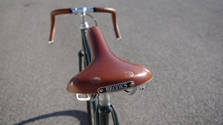Amazon | BROOKS レザーサドル 細身で美しいクロムメッキレールの