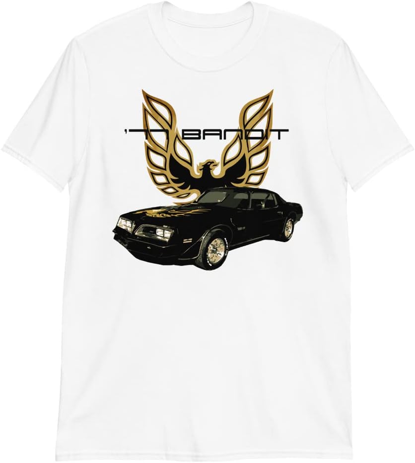 1977 Bandit Firebird Trans Am Graphic T-Shirt | Car Enthusiast Gift White