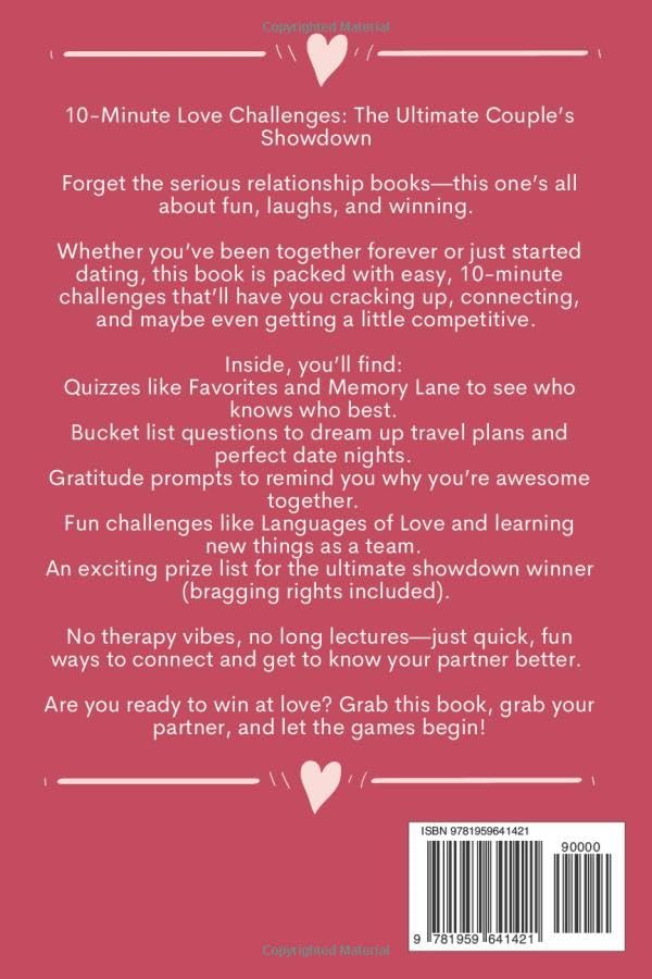 10-Minute Love Challenges: The Ultimate Couple’s Showdown: Laugh, Compete, Connect—Rediscover What Matters Most and Create Your Next Chapter: A Valentine's Day Couple's Quiz and Bucket List Book - Image 2