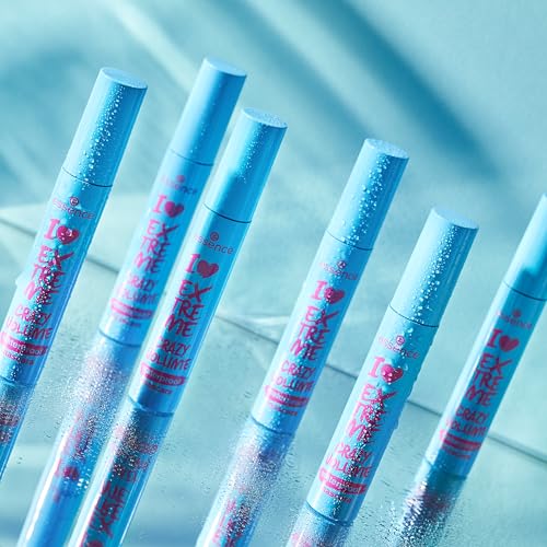 Image of Essence I LOVE EXTREME CRAZY VOLUME waterproof mascara, waterproof mascara, black, volume, flexible elastomer brush, 12 ml