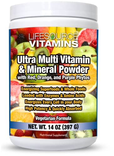 Lifesourcevitamins Ultra Multi Vitamin & Mineral Powder W/Phytos Reds Phyto Purples And Phyto Oranges - Free Priority Shipping #TOP16
