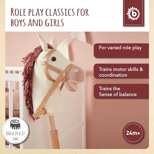 BIECO Habby Horse Ginger | Horse on a Stick | Toy Horse | Hobby Horse Stick | Horse Head | Hobby Horse Realistic Hobby Horse Toy Hobby Horses Horse Toys for Kids Horse Toys Ride on Horse Stick Party - Image 3