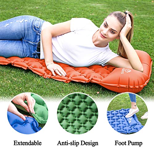 image for oaskys Camping Sleeping Pad Ultralight Backpacking Air Mattress with I