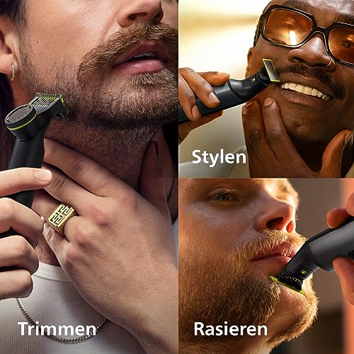 Philips OneBlade Pro 360 Face & Body – Elektrischer Bartschneider, Rasierer und Bodygroomer, 2x...